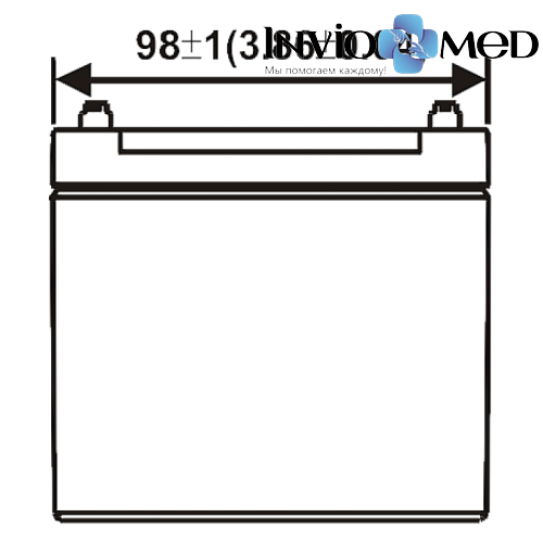 Аккумулятор WBR EVX12120 (12 Aч) для инвалидных колясок фото фото 3