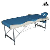 Массажный стол DFC NIRVANA, Elegant DELUXE, 186х70х5 см, алюм. ножки, цвет голуб./беж. фото