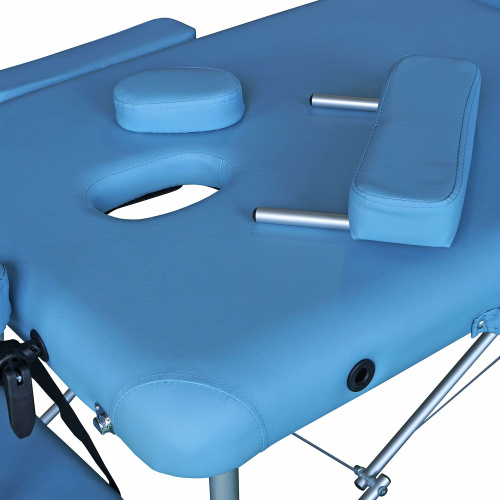Массажный стол DFC NIRVANA, Elegant LUXE, 186х70х4 см, алюм. ножки, цвет св.голубой (Lt.Blue) фото фото 7