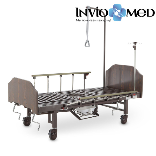 Кровать механическая Med-Mos YG-5 (ММ-5124Н-00) с боковым переворачиванием, туалетным устройством и функцией «кардиокресло» фото фото 8
