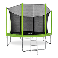 ARLAND Батут 12FT с внутренней страховочной сеткой и лестницей (Light green) фото