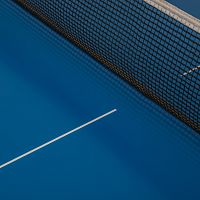 Теннисный стол DFC TORNADO, 4 мм, синий, с сеткой фото