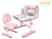 Mealux EVO Комплект мебели (столик + стульчик) Mealux EVO Panda pink (арт. BD-28 PN) фото