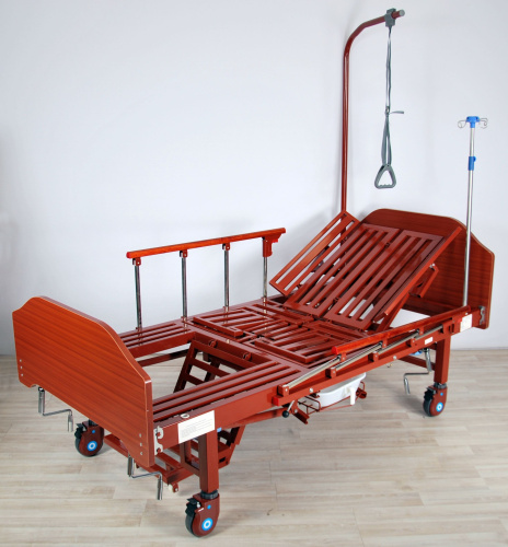 Кровать медицинская Мед-Мос YG-5 (ММ-5124Н-01) ЛДСП с боковым переворачиванием, туалетным устройством и функцией «кардиокресло» фото фото 8