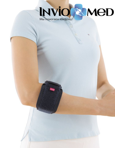 Бандаж локтевой для лечения эпикондилита medi ELBOW STRAP с пневмоподушкой фото
