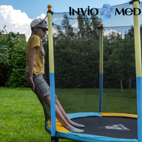 Батут DFC JUMP KIDS 60" желт/син, сетка (150см) фото фото 10