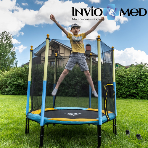 Батут DFC JUMP KIDS 60" желт/син, сетка (150см) фото фото 11