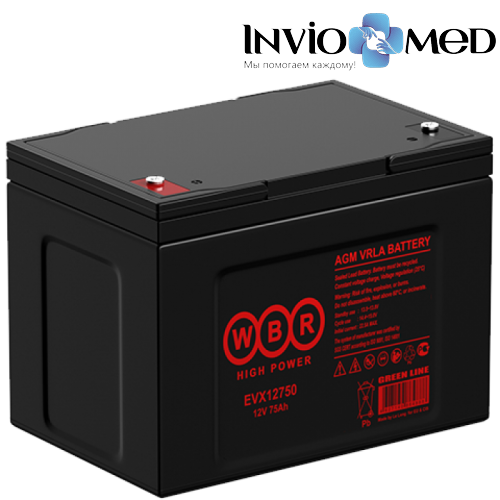 Аккумулятор WBR EVX12750 (75 Aч) для инвалидных колясок фото