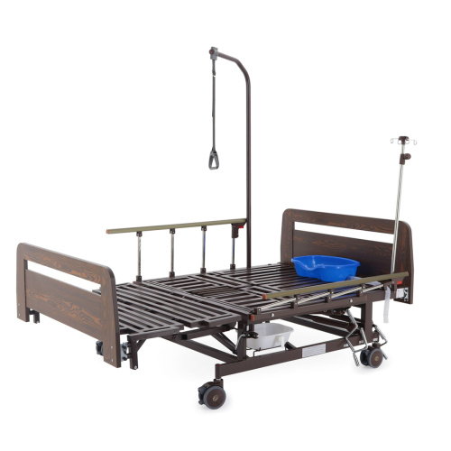 Кровать механическая Med-Mos Е-45А (ММ-5128Н-02) с боковым переворачиванием, туалетным устройством и функцией «кардиокресло» фото