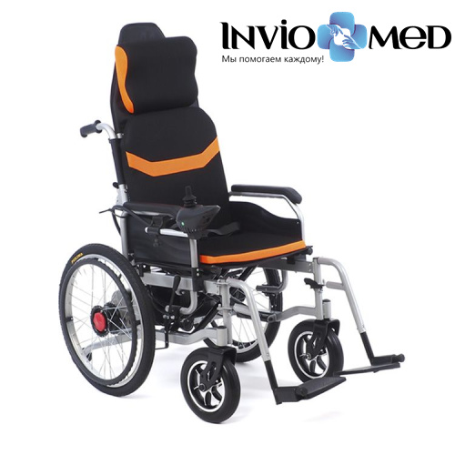 Электрическая кресло-коляска MET COMFORT 21 с гибридной спинкой и приводными колесами (арт. 18417)