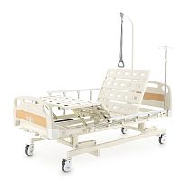 Кровать механическая Med-Mos E-31 (ММ-3014Н-00) (3 функции) с ростоматом и полкой фото