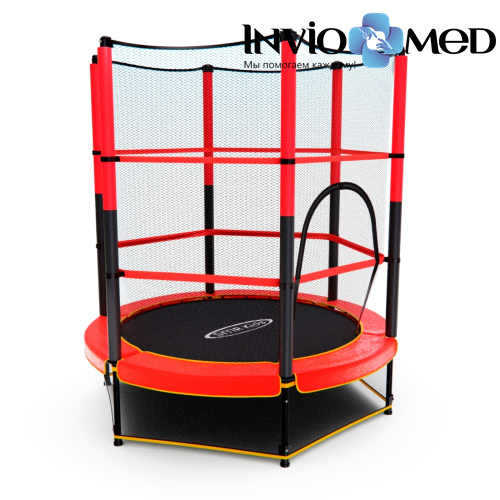 Батут DFC TRAMPOLINE-RED 55 дюймов с сеткой фото фото 3