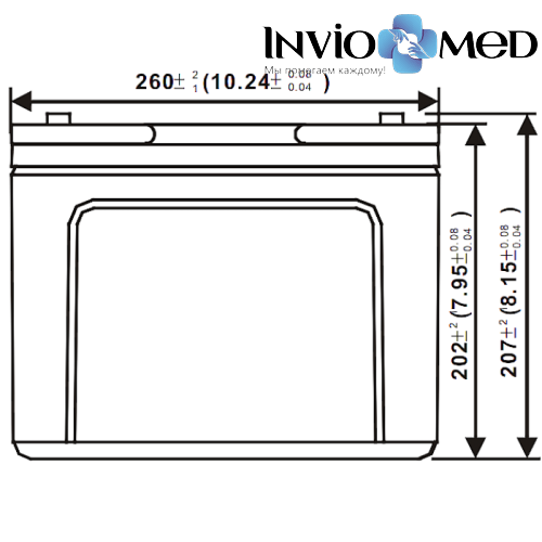 Аккумулятор WBR EVX75-12NG (75 Aч) для инвалидных колясок фото фото 3
