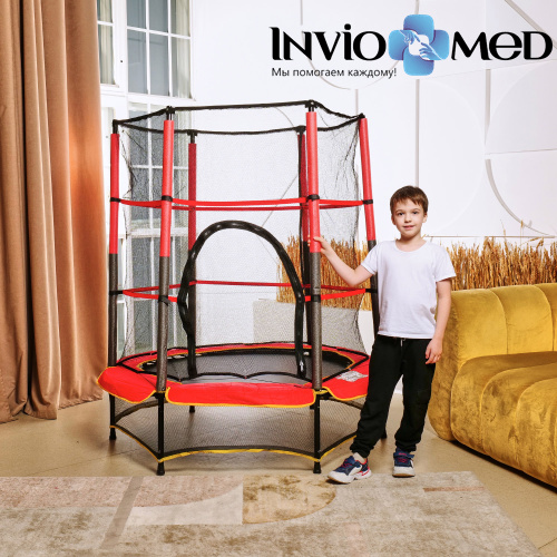 Батут DFC TRAMPOLINE-RED 55 дюймов с сеткой фото фото 12