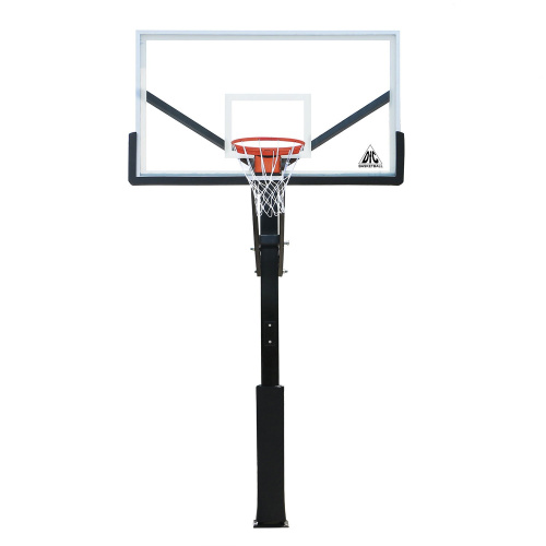 Баскетбольная стационарная стойка DFC ING72GU 180x105см стекло 10мм (Пять коробов). фото