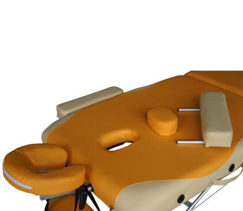 Массажный стол DFC NIRVANA, Elegant PREMIUM, 192х75х6 см, алюм. ножки, цвет оранж./беж. (orange/beig фото фото 8