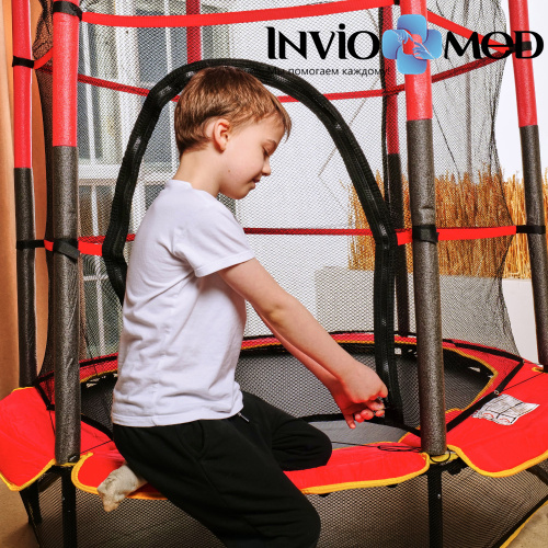 Батут DFC TRAMPOLINE-RED 55 дюймов с сеткой фото фото 13