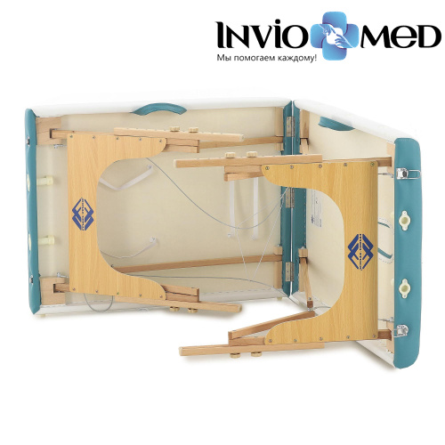 Массажный стол складной деревянный Med-Mos JF-AY01 2-х секционный (светлая рама) фото фото 5