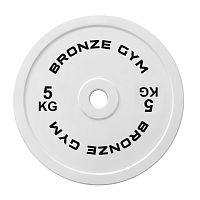 Диск олимпийский BRONZE GYM тяжелоатлетический серый 5 кг фото