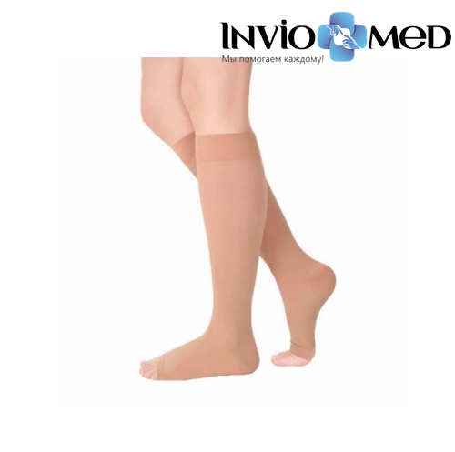 Гольфы медицинские  компрессионные Lastofa Cotton LCO320-MD / LCO330-MD с открытым мысом