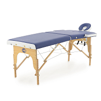 Массажный стол складной деревянный Med-Mos JF-AY01 2-х секционный (светлая рама) фото