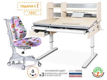 Mealux Комплект Mealux парта Montreal Multicolor + кресло Match (арт. BD-670 TG/MC + Y-528 GL) фото