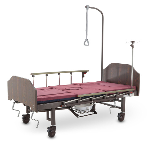 Кровать механическая Med-Mos YG-5 (ММ-5124Н-00) с боковым переворачиванием, туалетным устройством и функцией «кардиокресло» фото фото 7