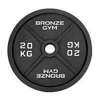 Диск олимпийский BRONZE GYM чугунный 20 кг фото