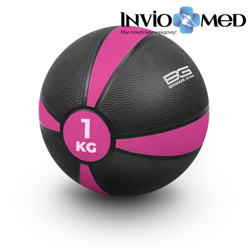 Медбол резиновый BRONZE GYM, 1 кг. фото