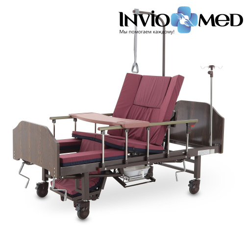 Кровать механическая Med-Mos YG-5 (ММ-5124Н-00) с боковым переворачиванием, туалетным устройством и функцией «кардиокресло» фото фото 6