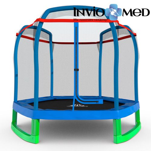 Батут DFC JUMP KIDS 7' синий, сетка (210см) фото фото 3