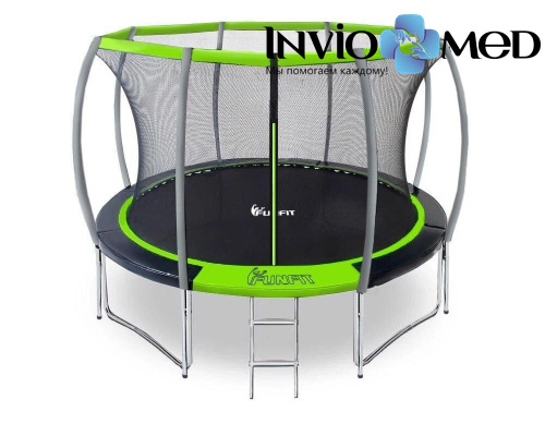 Батут FunFit 8 FT 252 см PRO inside зеленый фото фото 2
