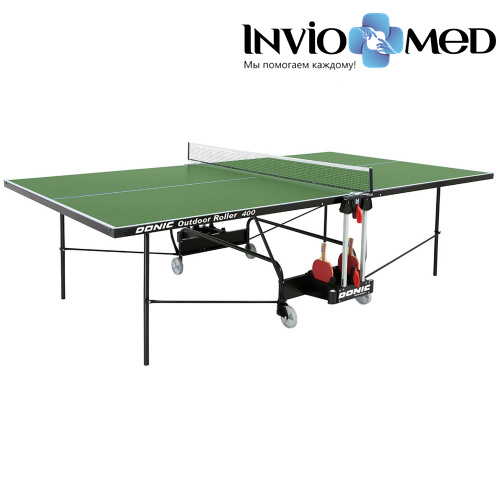 Теннисный стол DONIC OUTDOOR ROLLER 400 GREEN фото