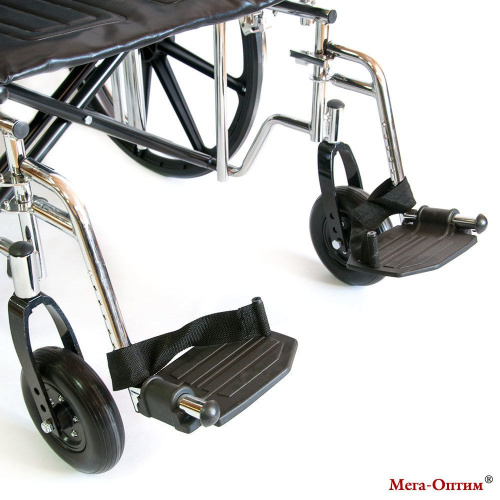 Кресло-коляска Мега-Оптим 711 AE (кожзам) повышенной грузоподъемности фото 7