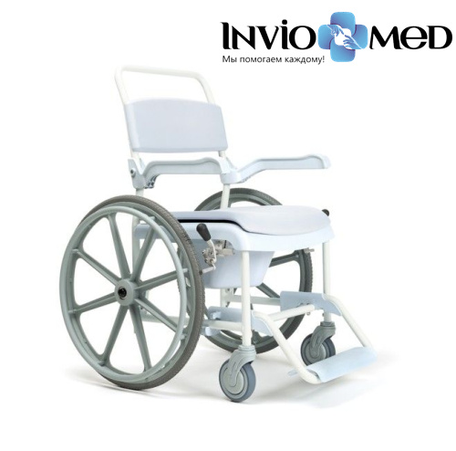 Кресло-каталка Vermeiren 139 SP (Pluo) с санитарным оснащением с большими колесами