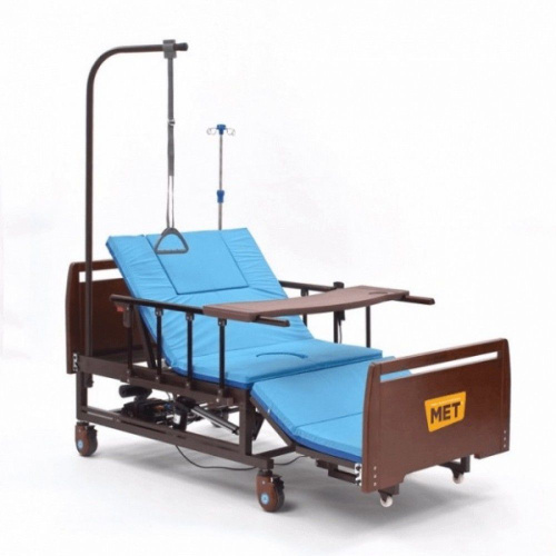 Электрическая медицинская кровать MET REVEL L удлиненная с функцией кардиокресло, переворотом и туалетом (арт. 17154) фото