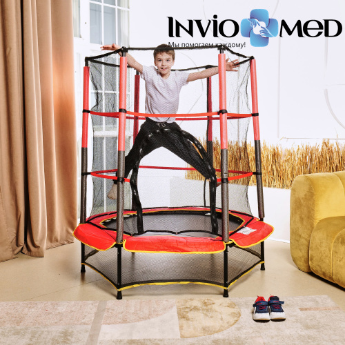 Батут DFC TRAMPOLINE-RED 55 дюймов с сеткой фото фото 16