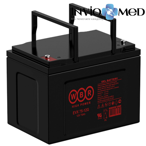 Аккумулятор WBR EVX75-12NG (75 Aч) для инвалидных колясок фото