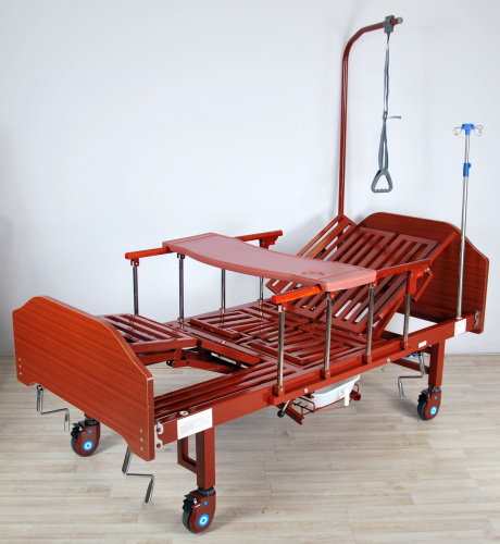 Кровать медицинская Мед-Мос YG-5 (ММ-5124Н-01) ЛДСП с боковым переворачиванием, туалетным устройством и функцией «кардиокресло» фото фото 10