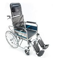 Кресло-коляска с санитарным оснащением Мега-Оптим FS609GC