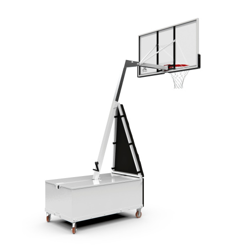 Баскетбольная мобильная стойка DFC STAND56SG 143x80CM поликарбонат (3кор) фото фото 5