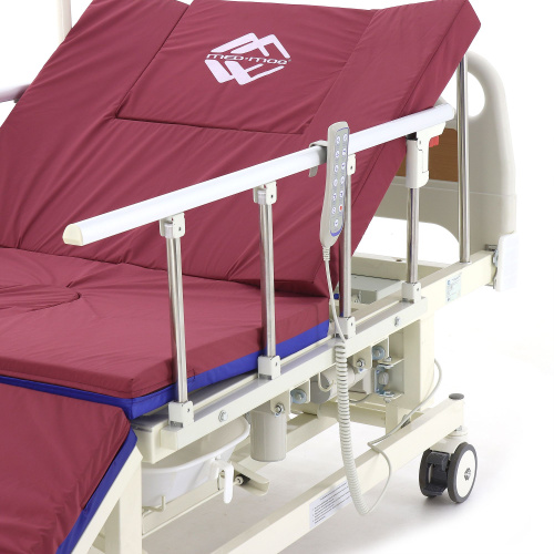 Кровать электрическая Med-Mos DB-11А (МЕ-5218Н-12) с боковым переворачиванием, туалетным устройством и функцией «кардиокресло» и регулировкой высоты фото фото 9