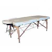 Массажный стол DFC NIRVANA, Relax, дерев. ножки, цвет бежевый + кремовый фото