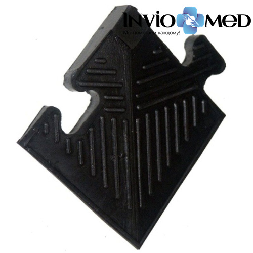 Уголок резиновый для бордюра, черный, толщина 12мм фото