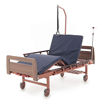 Кровать механическая Med-Mos Е-8 (MM-2024Н-00) (2 функции) ЛДСП с полкой и обеденным столиком фото