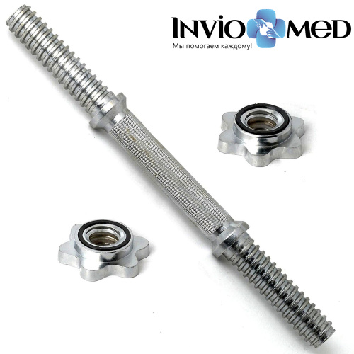 Гриф хром. 400 мм 30 мм замок кольцевая гайка фото