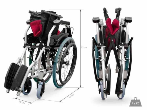 Инвалидная кресло-коляска Titan LY-710-011 (облегченная, алюминиевая, складная) фото 4