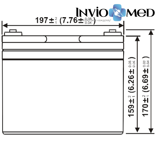 Аккумулятор WBR EVX36-12NG (36 Aч) для инвалидных колясок фото фото 3