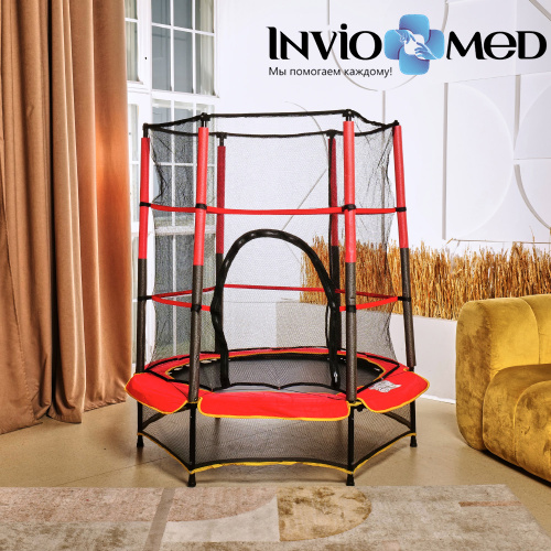 Батут DFC TRAMPOLINE-RED 55 дюймов с сеткой фото фото 11