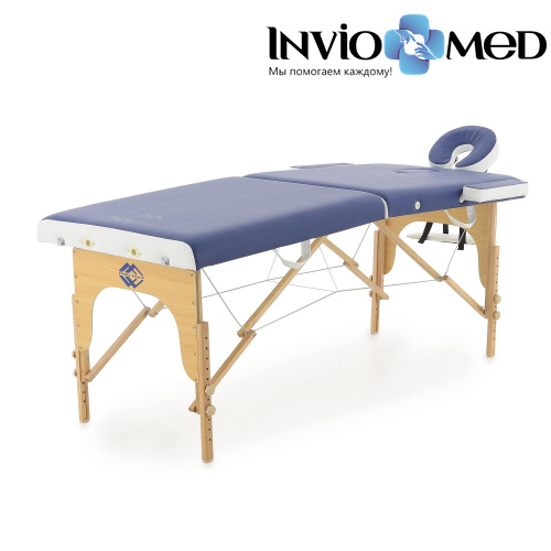 Массажный стол складной деревянный Med-Mos JF-AY01 2-х секционный (светлая рама) фото фото 2